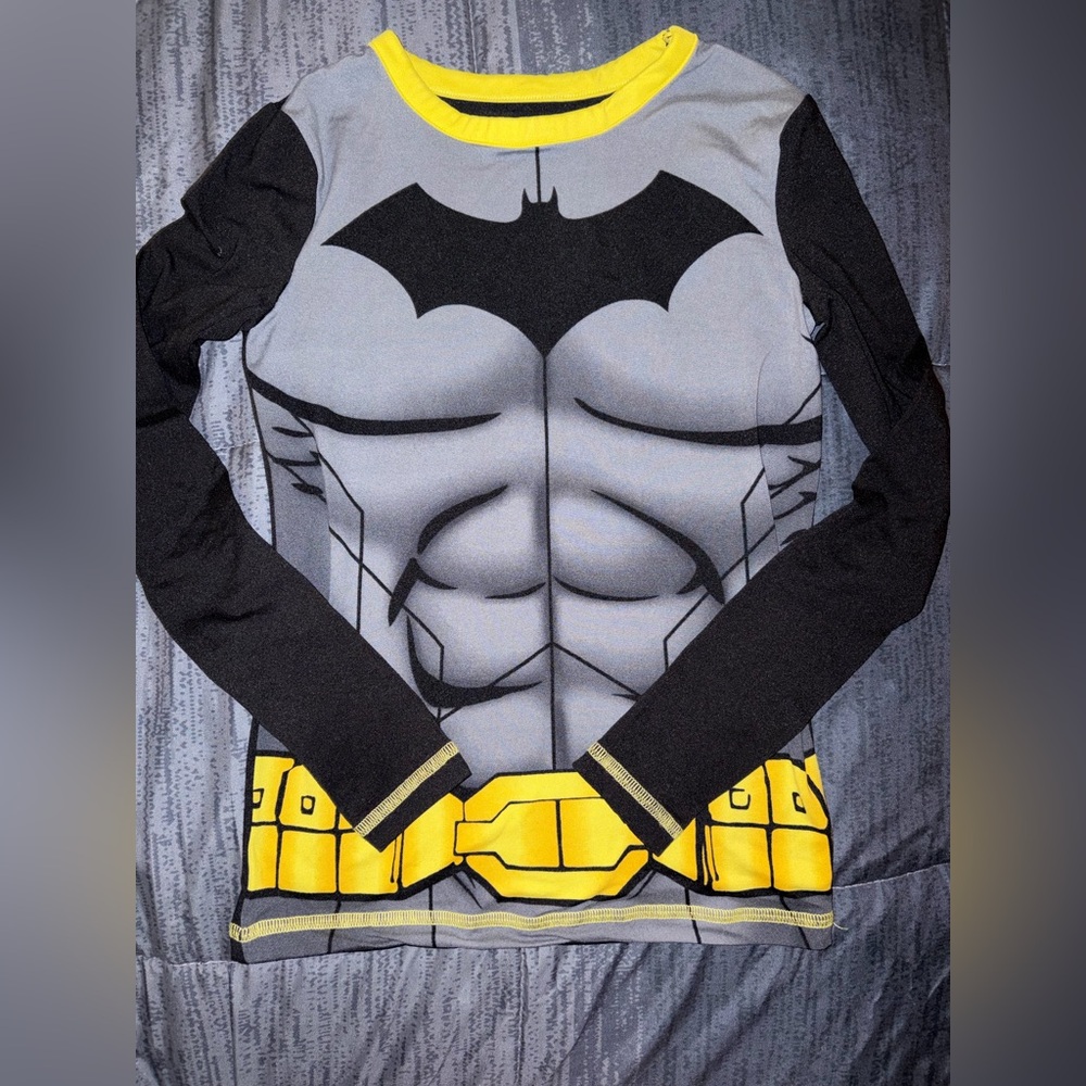Batman: Cuddl Duds Gray and Yellow Kids Pajama Set